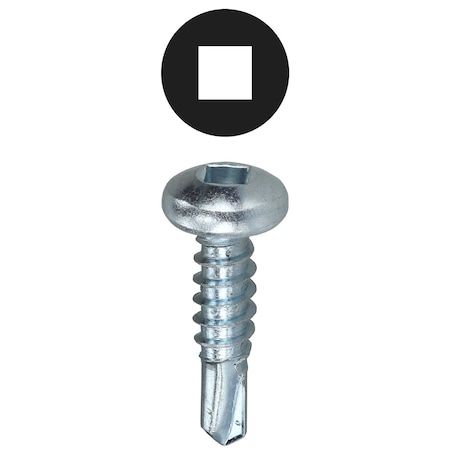 Dottie Self Drilling Screw Kit, Zinc Plated Finish, Carbon Steel, Pan Head Square Drive TK100DD